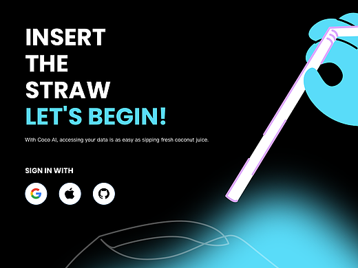 登录页 | Coco AI 插入吸管开始吧~