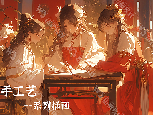 AIGC丨非遗手工艺系列插画
