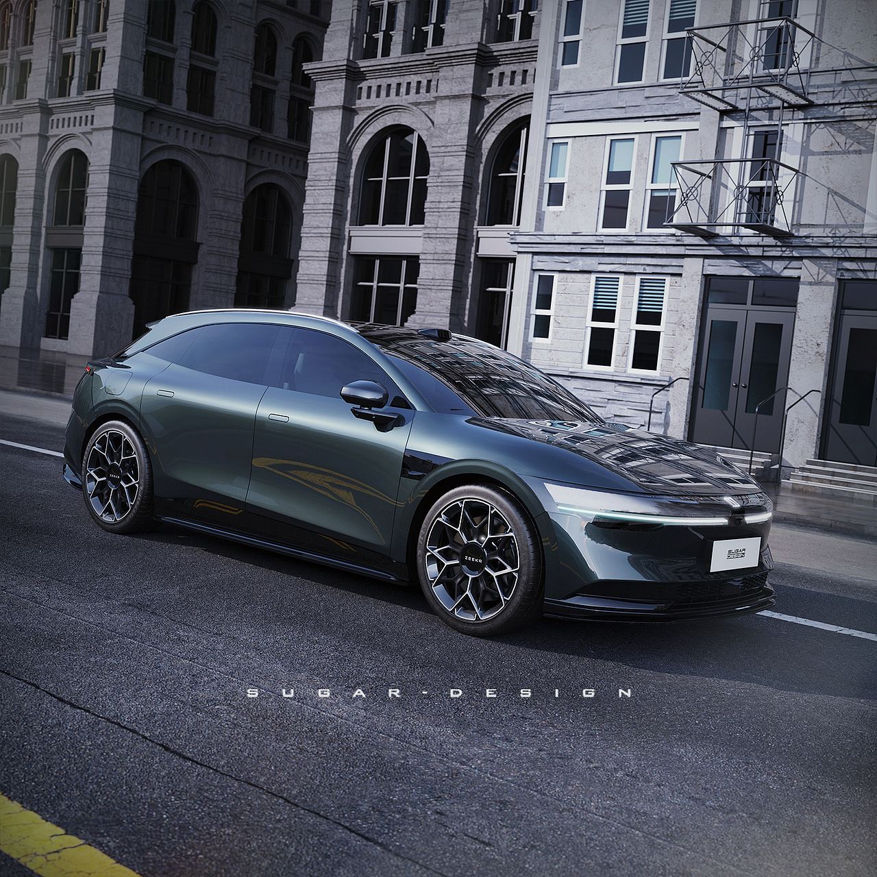 更犀利的风格！极氪007GT猎装车新车预览！（图ZMzgzODYxMjM2） - 交通工具 - 站酷设计师sugarchow原创素材 - 站酷ZCOOL