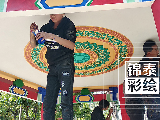 云南昆明古建彩绘昆明寺庙墙绘墙画曲靖保山古建筑彩绘