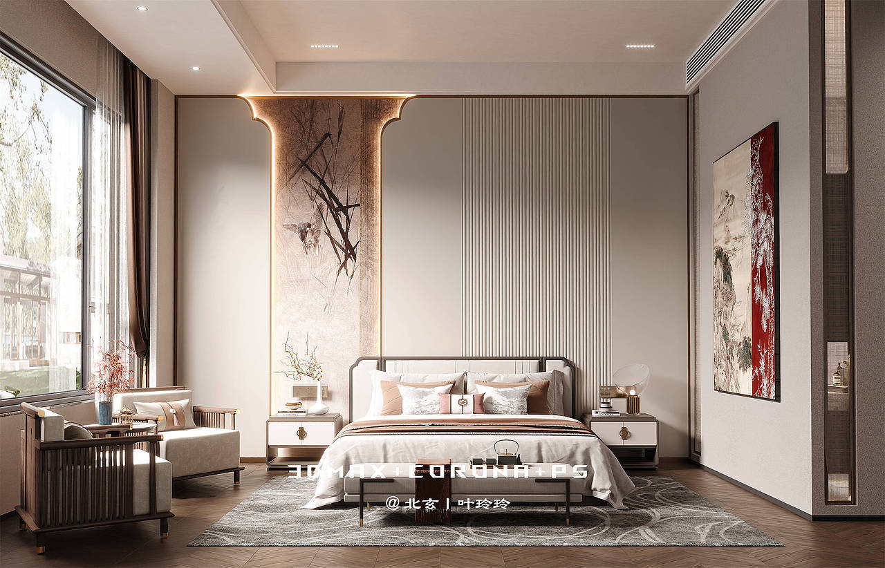 1120㎡新中式别墅设计丨东方美学里的人文栖居！