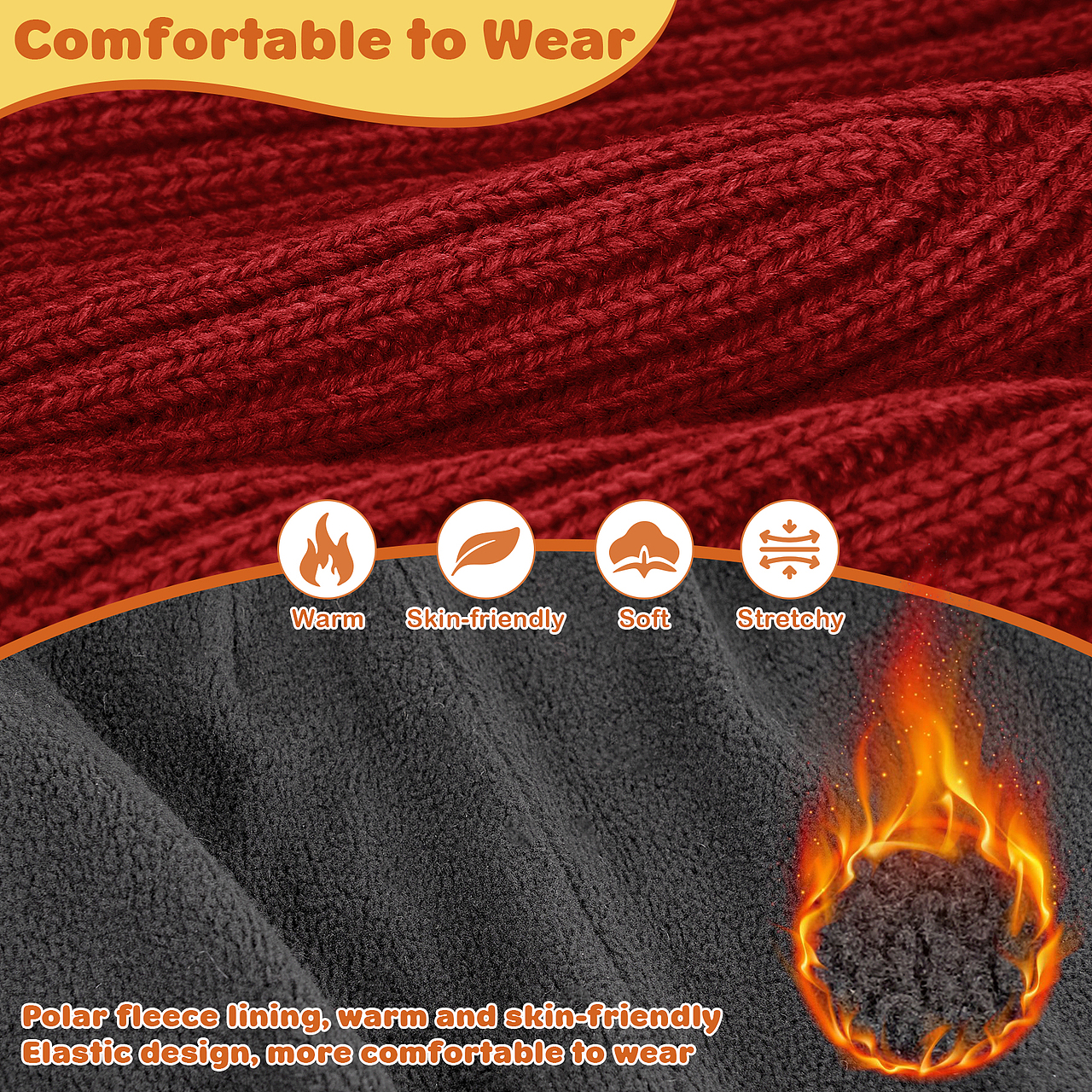 亚马逊儿童毛线帽主图与A+