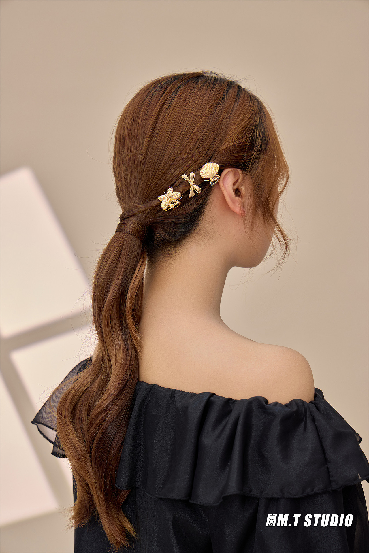 发饰发夹外贸边夹模特图拍摄