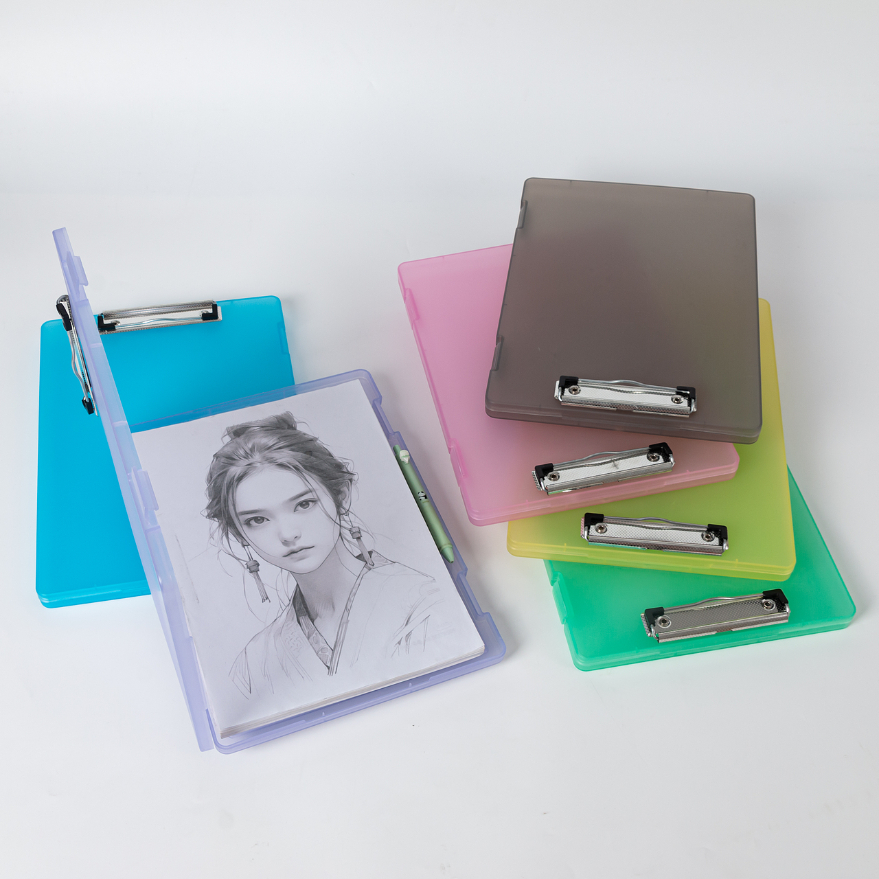 文具/白底/文件盒带夹板/简约