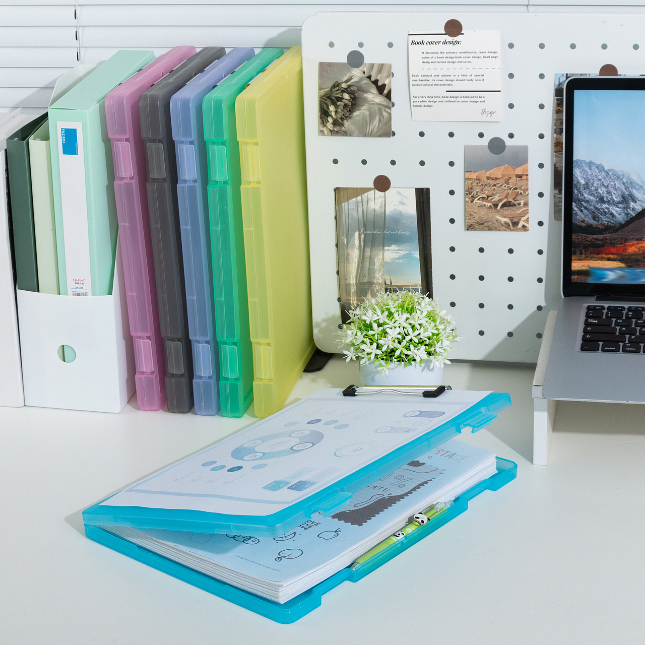 文具/小清晰/文件盒带夹板/ins风/静物拍摄/相机