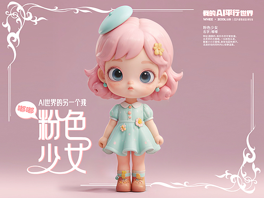 AI世界的另一个我--粉色少女