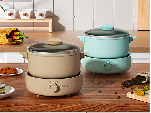  C4D 电热锅场景建模渲染