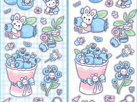 原创贴纸|blueberry