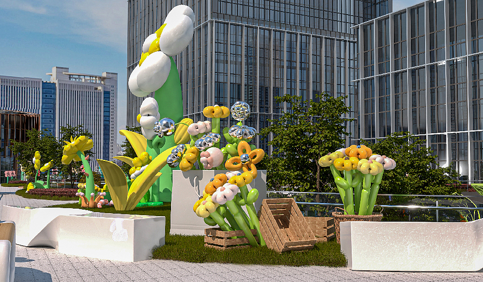 前洋里商务中心氛围包装 | 三石三斤作品（图ZMzgzOTI1NDI0） - 景观设计 - 站酷设计师三石三斤Brand原创素材 - 站酷ZCOOL