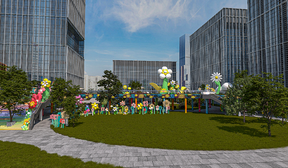 前洋里商务中心氛围包装 | 三石三斤作品（图ZMzgzOTI1NDUy） - 景观设计 - 站酷设计师三石三斤Brand原创素材 - 站酷ZCOOL