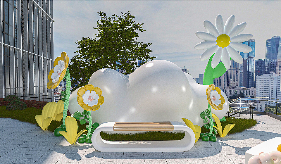 前洋里商务中心氛围包装 | 三石三斤作品（图ZMzgzOTI1NDYw） - 景观设计 - 站酷设计师三石三斤Brand原创素材 - 站酷ZCOOL