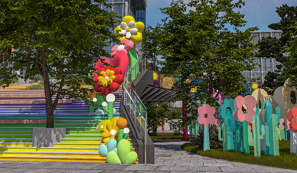 前洋里商务中心氛围包装 | 三石三斤作品（图ZMzgzOTI1NDIw） - 景观设计 - 站酷设计师三石三斤Brand原创素材 - 站酷ZCOOL