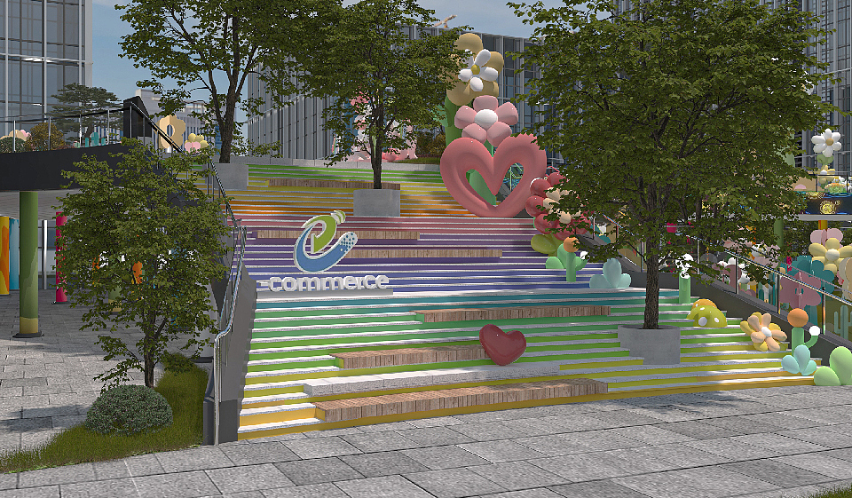 前洋里商务中心氛围包装 | 三石三斤作品（图ZMzgzOTI1NDMy） - 景观设计 - 站酷设计师三石三斤Brand原创素材 - 站酷ZCOOL