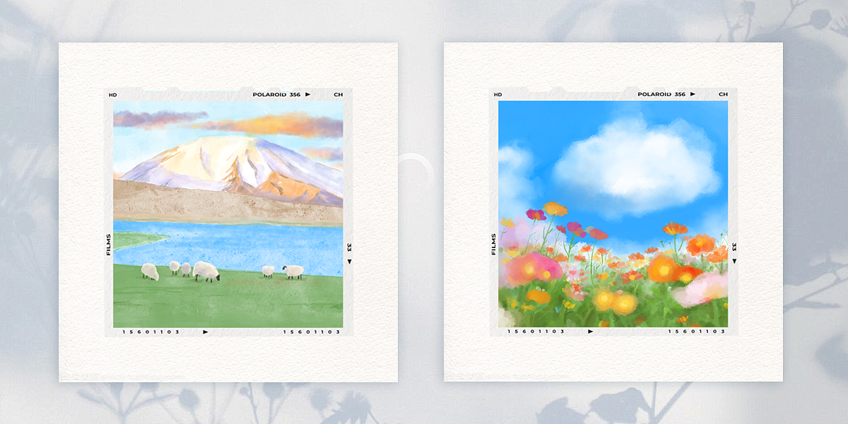 iPad风景插画（图ZMzgzOTMxMDAw） - 艺术插画 - 站酷设计师薏米果原创素材 - 站酷ZCOOL