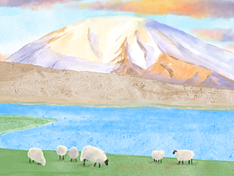 iPad风景插画