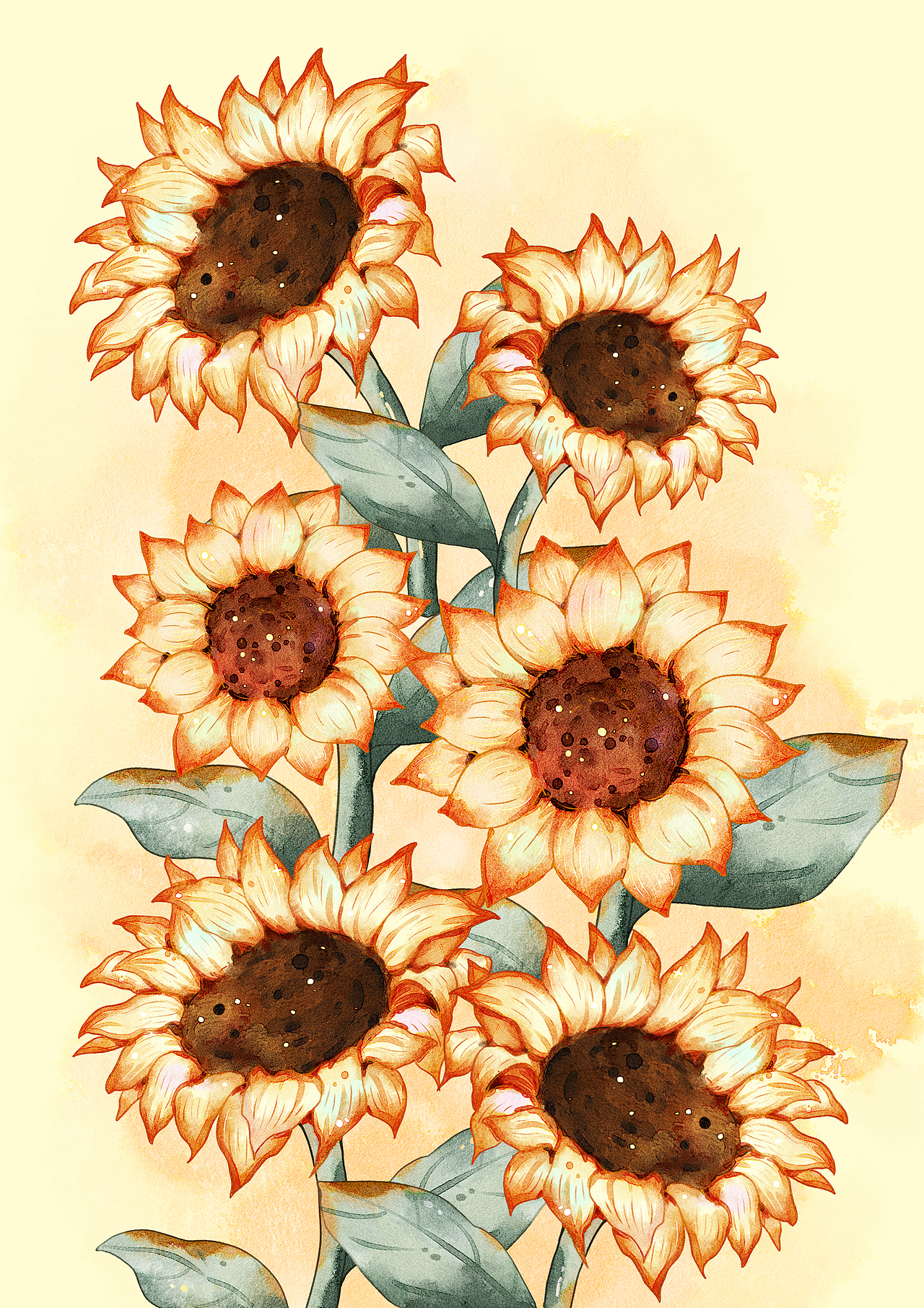 水彩花束（图ZMzgzOTM5NTQ0） - 商业插画 - 站酷设计师玩生原创素材 - 站酷ZCOOL