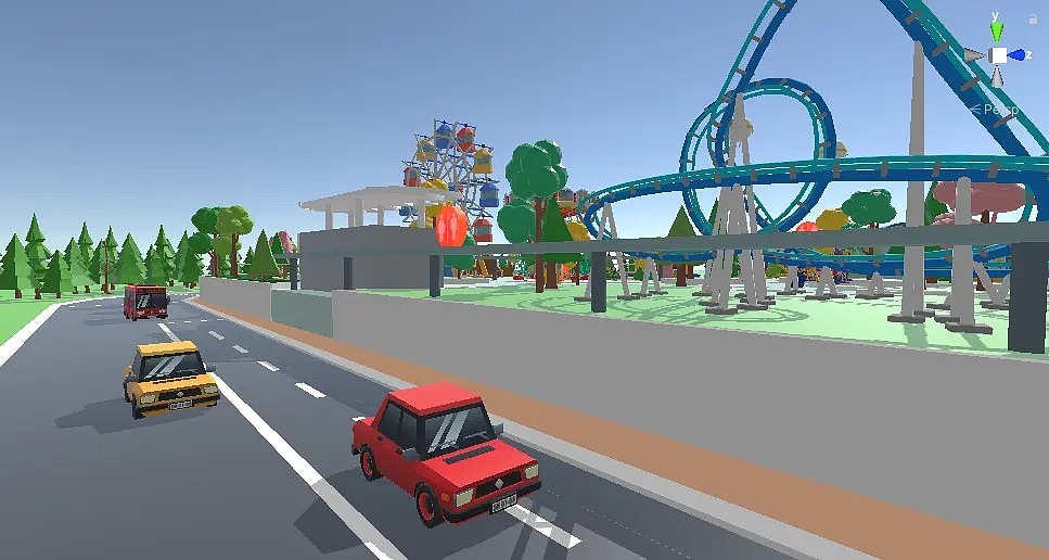 卡通游乐园场景