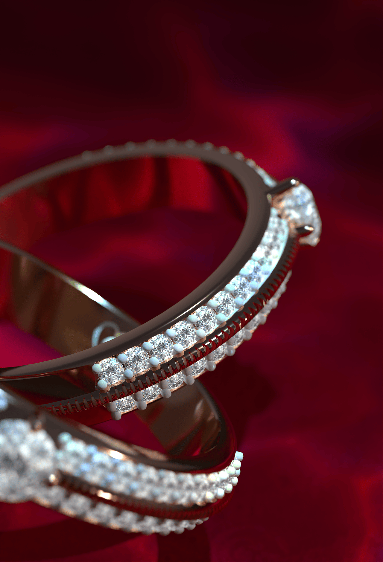 钻戒 | 珠宝 | 白底 | 渲染效果图