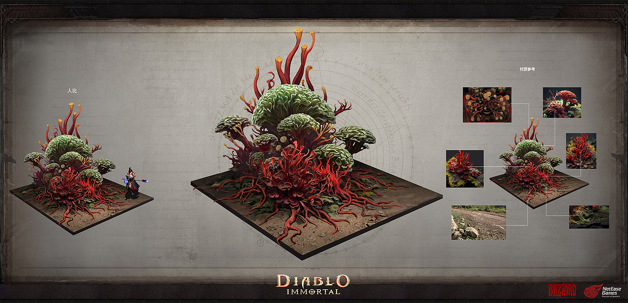 世界皇冠-生态植被组件设计
项目图解禁,这是我为暗黑破坏神不朽世界皇冠-生态植被组件设计。感谢团队的努力让这个场景实装落地。【最终作品展出以官方发布为准】<br>Project illustration unlocked. This is the component design I made for World Crown - Ecological Vegetation of Diablo Immortal. Thanks to the efforts of the team for making this scene implemented. 【The final work exhibition is subject to the official release. 】