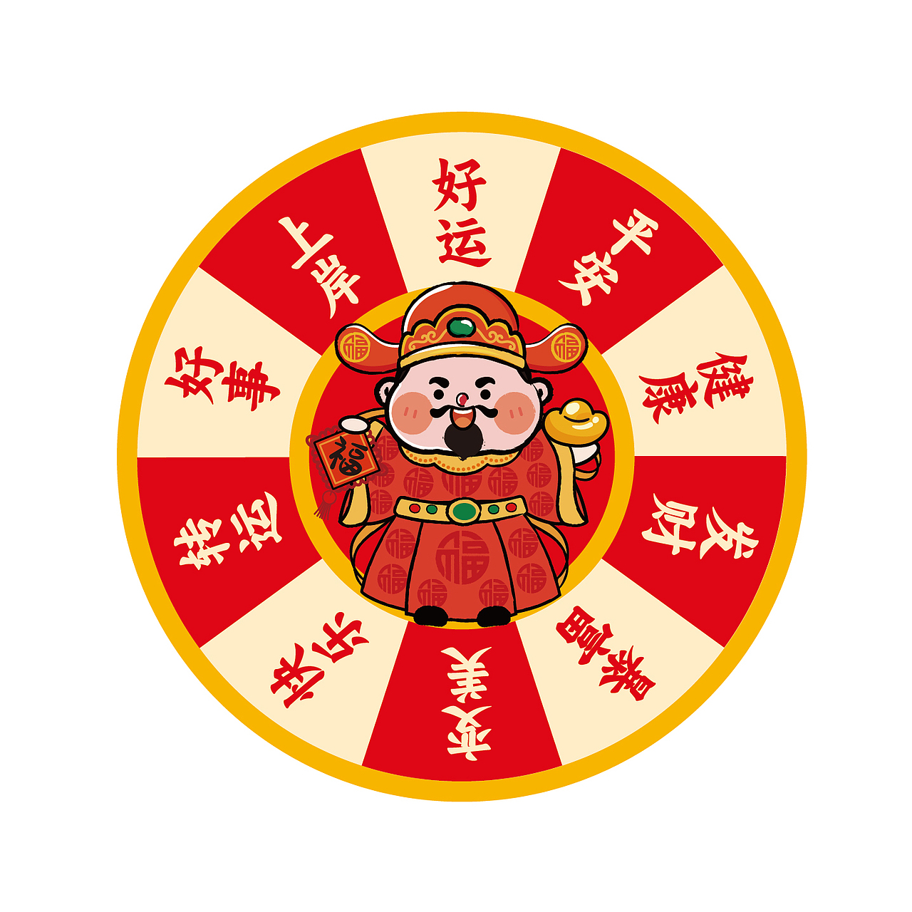 财神驾到IP卡通形象插画转转冰箱贴 可合作（图ZMzgzOTk2MTM2） - 商业插画 - 站酷设计师财神驾到8原创素材 - 站酷ZCOOL