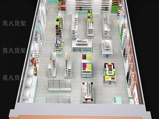 莫凡货架供应商-文创店文具展示柜装修设计图