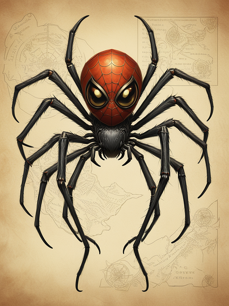 蜘蛛怪（图ZMzg0MDIxNDk2） - AI作品 - 站酷设计师大霸天原创素材 - 站酷ZCOOL