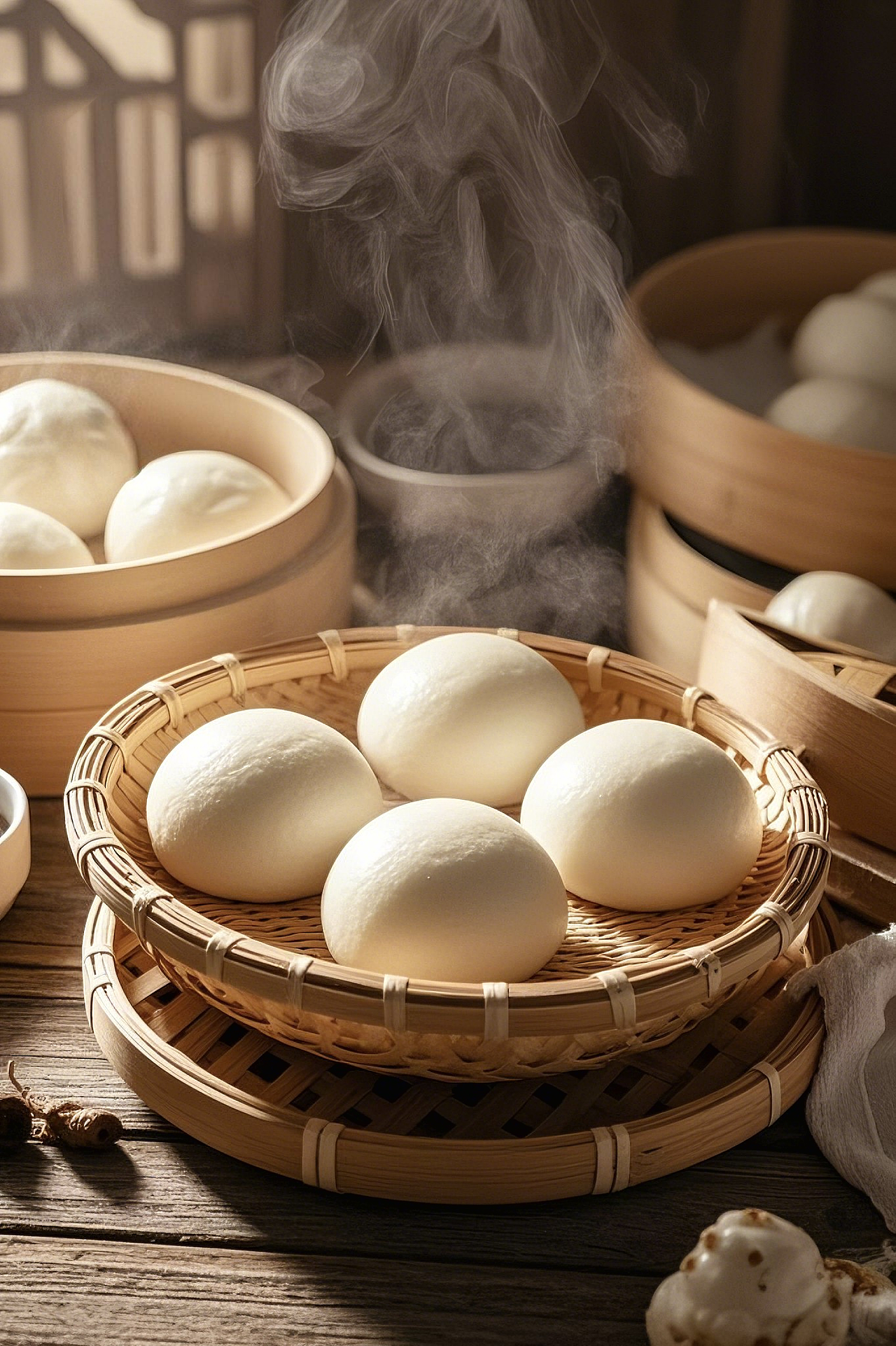 过年习俗，蒸馒头，豆包（2）