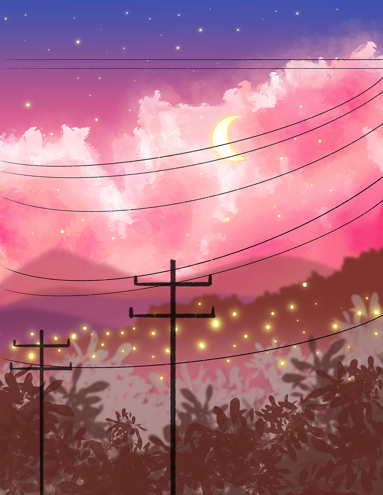 夜（图ZMzg0MDI5MTI0） - 创作习作 - 站酷设计师好吃girl原创素材 - 站酷ZCOOL