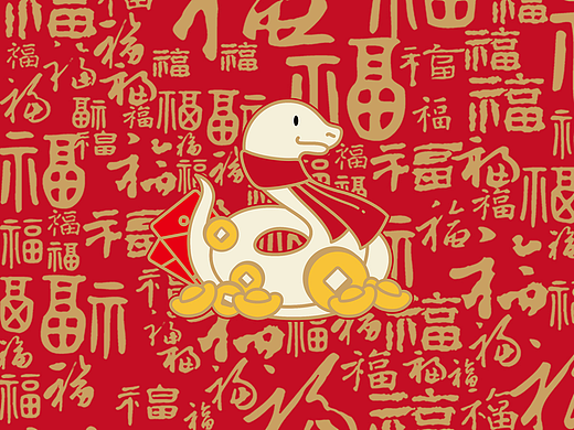 【原创插画】- 2025CNY·生肖-灵蛇献瑞列设计