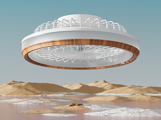 亚马逊-风扇吊灯动画-C4D建模 OC渲染