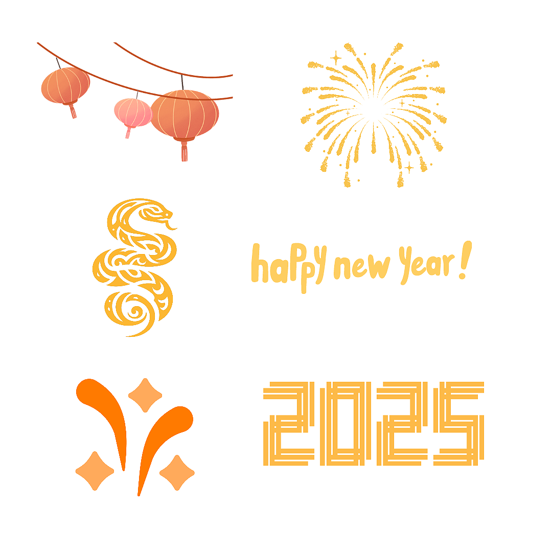 新年贴纸素材（图ZMzg0MDc1MDI0） - 图案 - 站酷设计师飞飞_FvFv原创素材 - 站酷ZCOOL