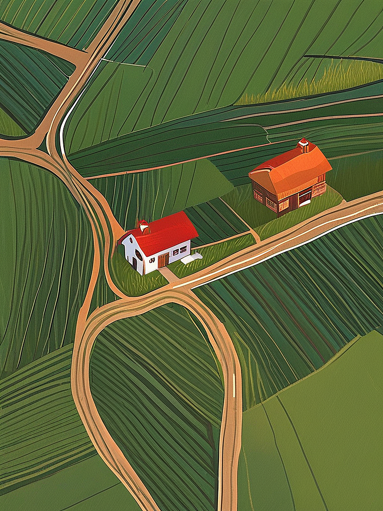 田野间的小屋（图ZMzg0MDk4MTQ4） - 创作习作 - 站酷设计师阳光彩虹设计院原创素材 - 站酷ZCOOL