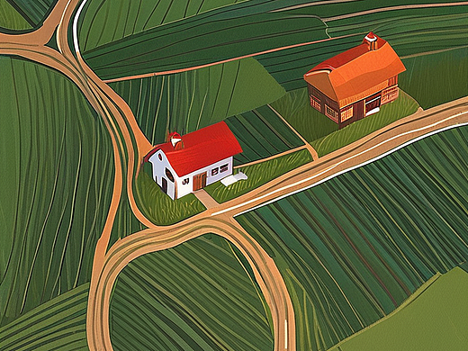 田野间的小屋