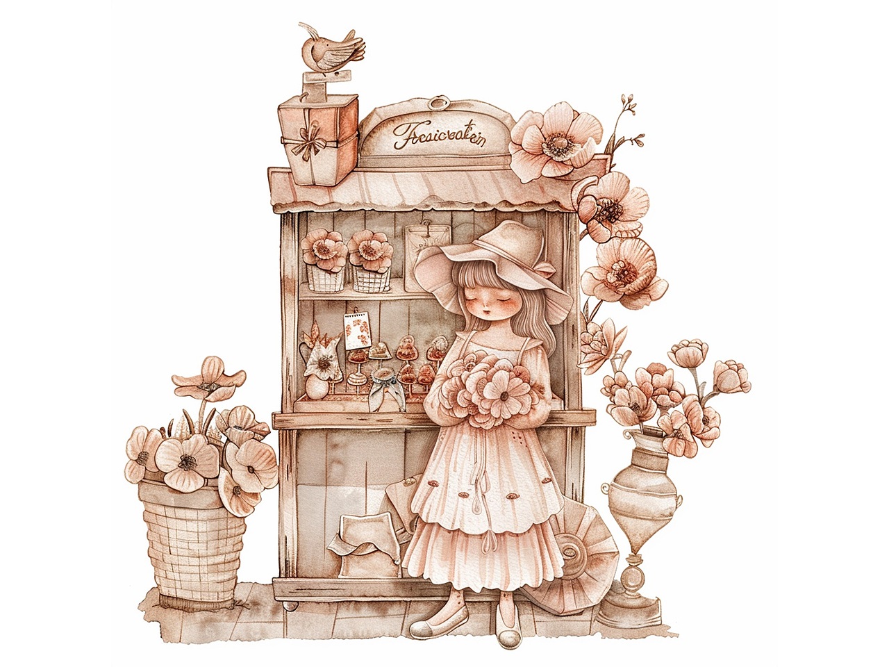 水彩小插画（图ZMzg0MDk5MTky） - 商业插画 - 站酷设计师阿柴柴柴99999原创素材 - 站酷ZCOOL