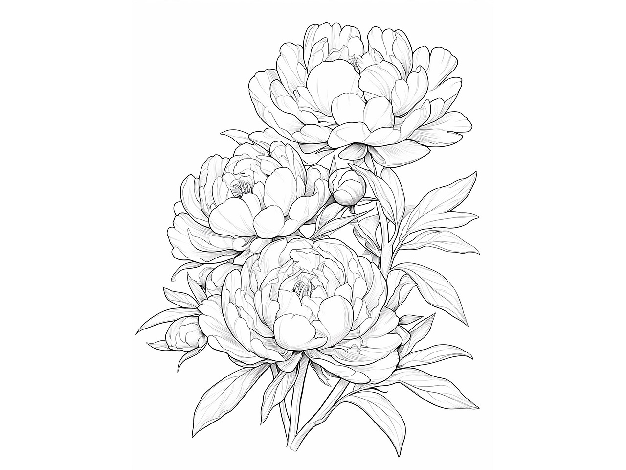 黑白花卉线稿（图ZMzg0MTAwNTEy） - 商业插画 - 站酷设计师萌Y玲玲原创素材 - 站酷ZCOOL