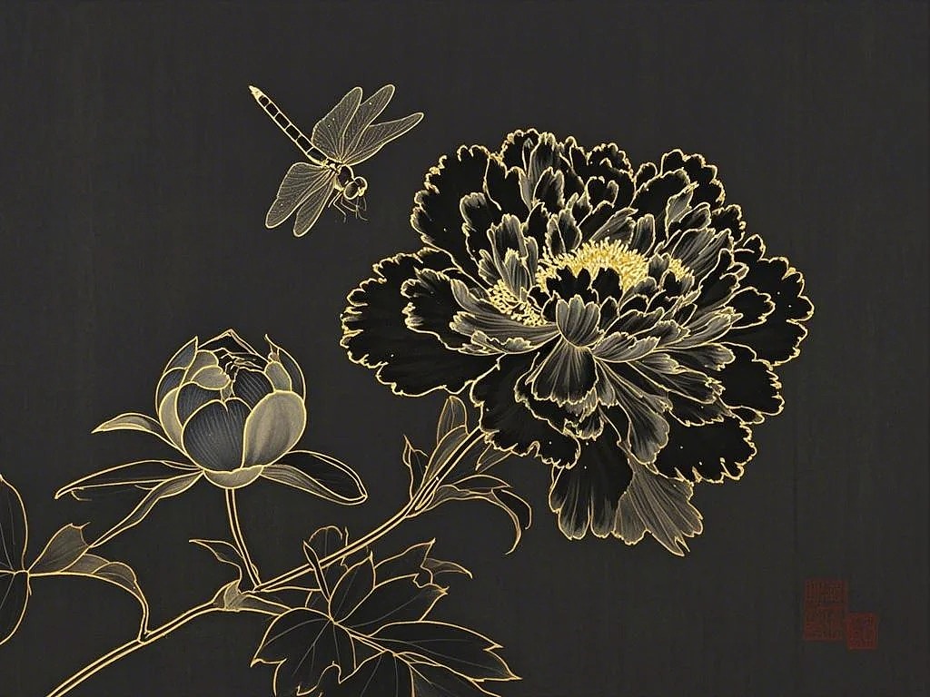 牡丹（图ZMzg0MTEwNDc2） - AI作品 - 站酷设计师waakon原创素材 - 站酷ZCOOL