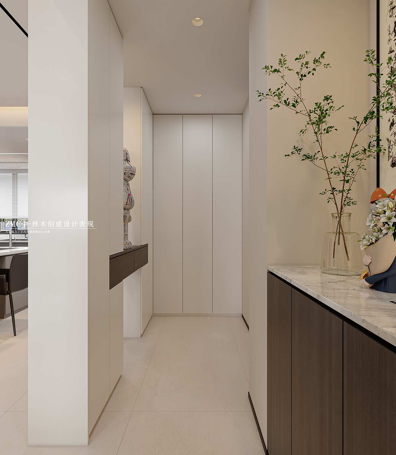 现代客餐厅开放厨房案例