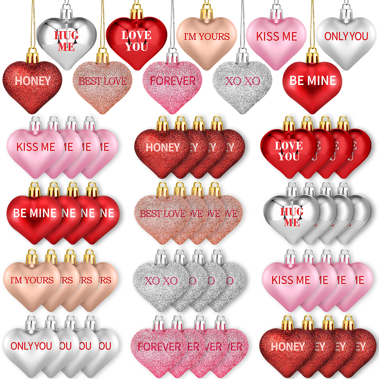 亚马逊套图视频-情人节礼物-爱心挂件-透明包花纸合集