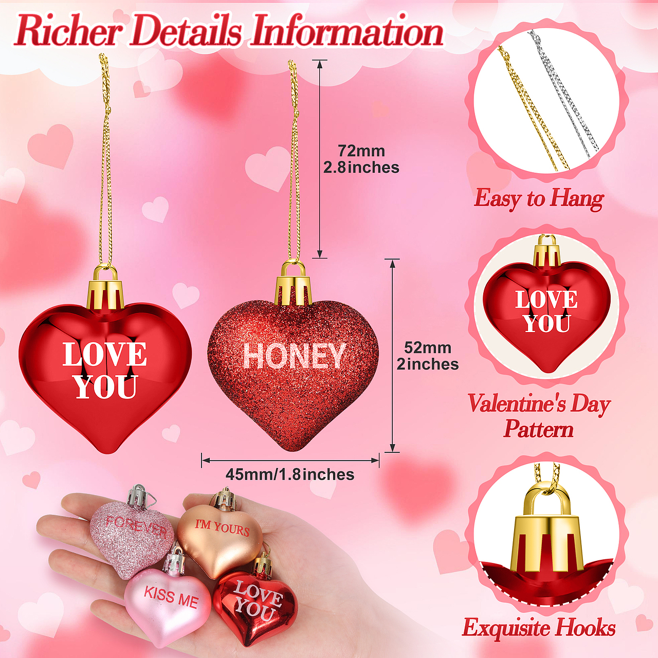 亚马逊套图视频-情人节礼物-爱心挂件-透明包花纸合集