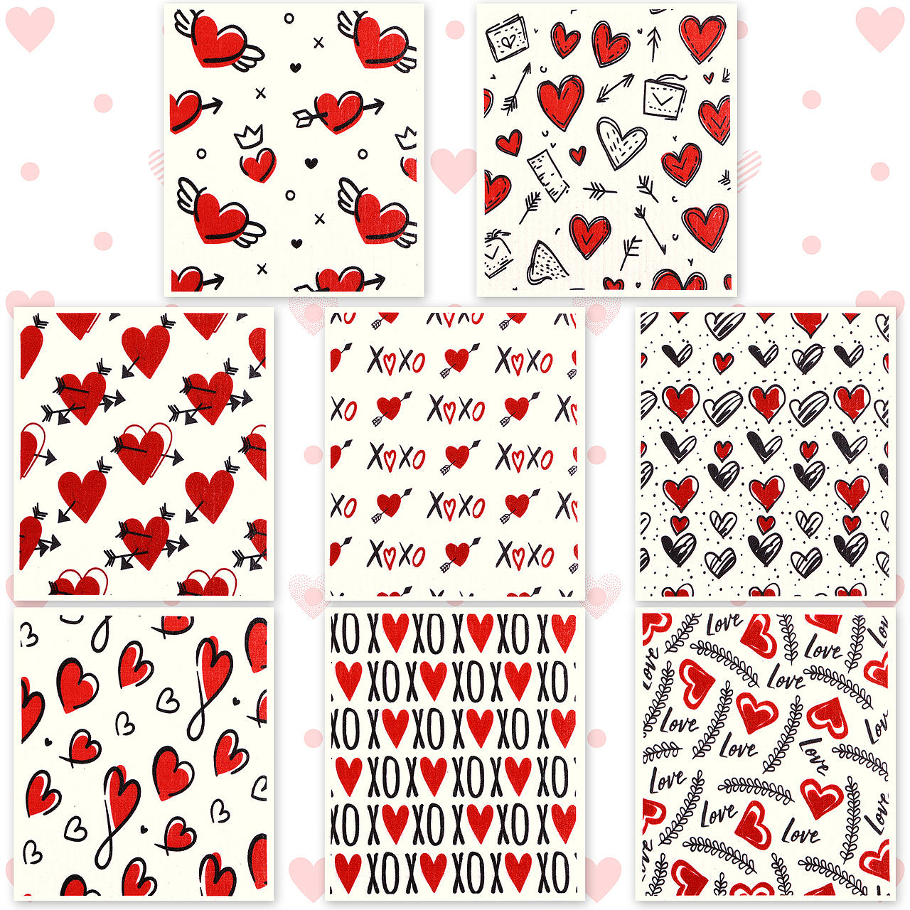 亚马逊套图视频-情人节礼物-爱心挂件-透明包花纸合集