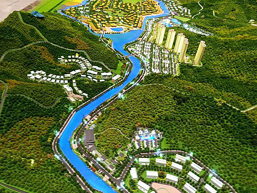 佳源帝都温泉山庄-景区山体沙盘模型