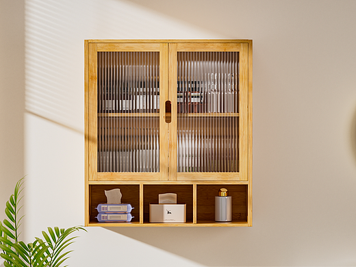 楠竹收纳墙柜