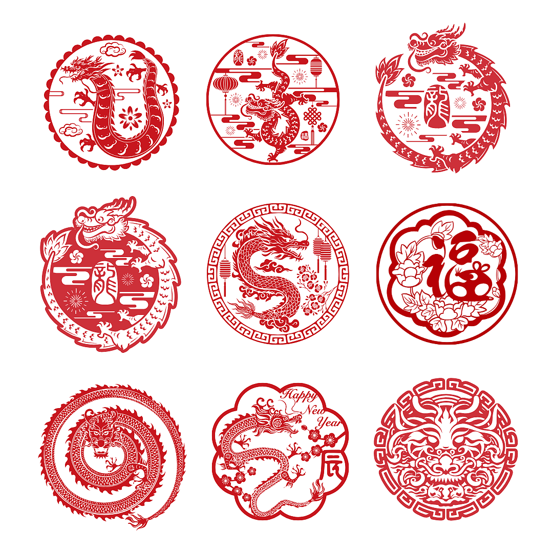 新年贴纸素材（图ZMzg0MTYxODEy） - 图案 - 站酷设计师飞飞_FvFv原创素材 - 站酷ZCOOL