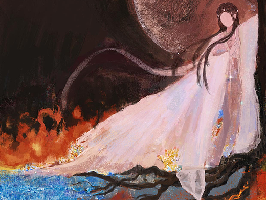 古风插画 | 月神