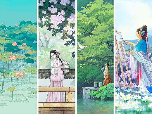 夏天系列插画