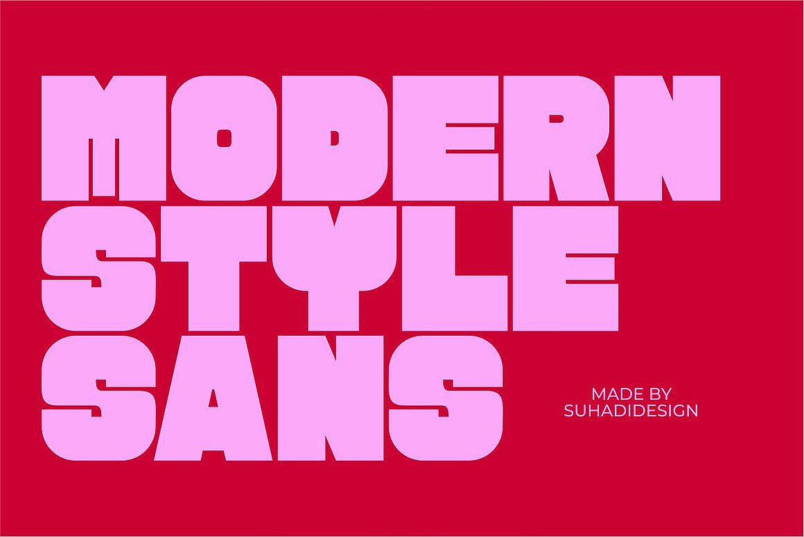 现代潮流粗体大字报广告牌海报封面标题无衬线英文字体