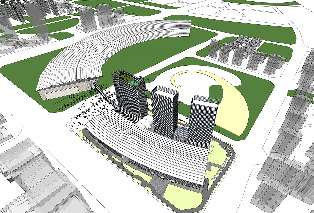 南昌绿地国际博览中心SU模型下载