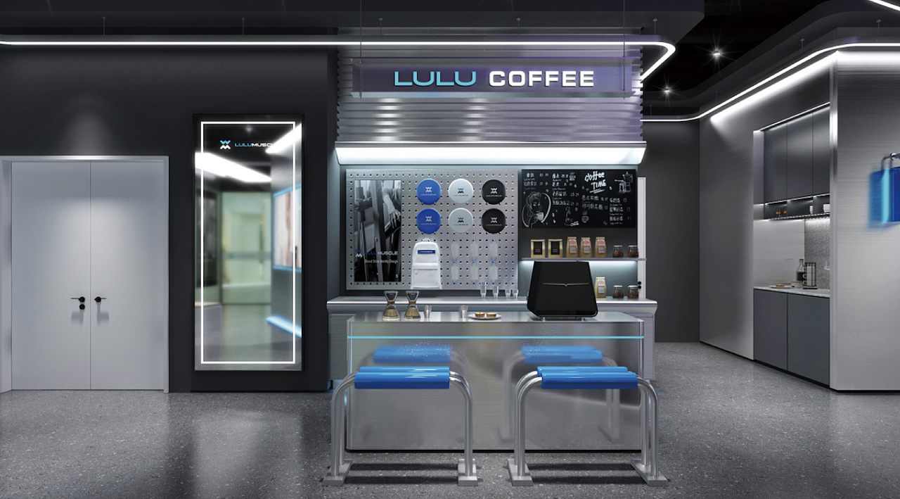 上海lulumuscle黑科技智能健身连锁品牌店铺设计公司