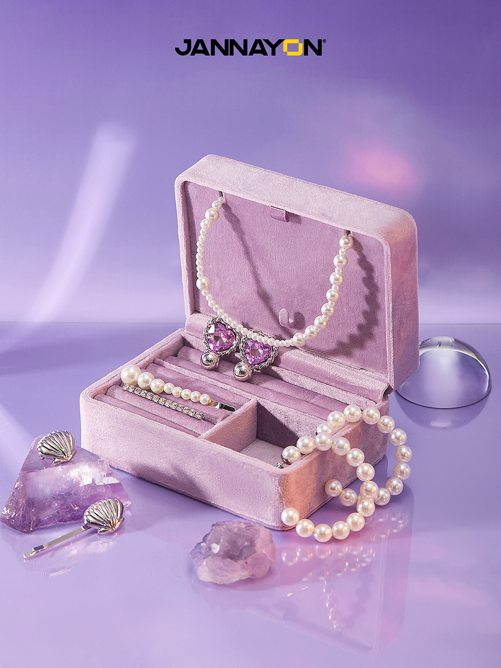 梦幻紫饰品拍摄分享