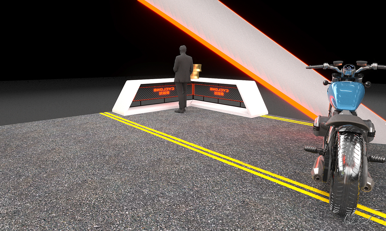 摩托车展台设计